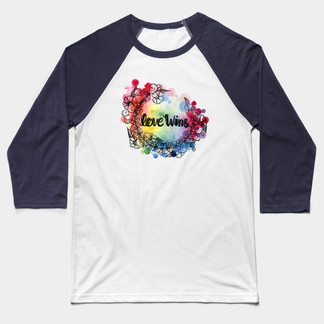 Love Wins Baseball T-Shirt by selandrian